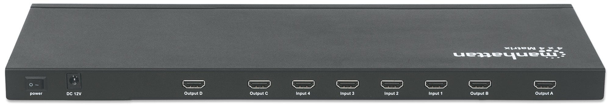 Manhattan 1080p 4x4 HDMI Matrix, Switch/Splitter Matrix with Four Inputs and Four Outputs, RS232 Control, Video Bandwidth Amplifier, Remote Control, Black (With – image 4