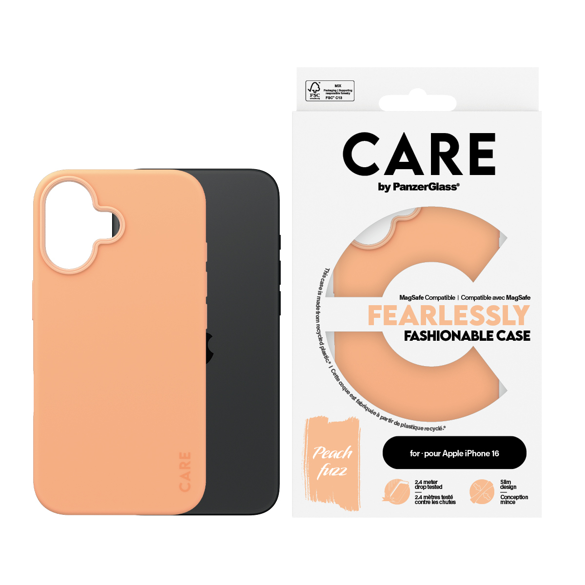 PanzerGlass CARE by PanzerGlass® Fashionable Case Peachy w. MagSafe iPhone 16 – image 2