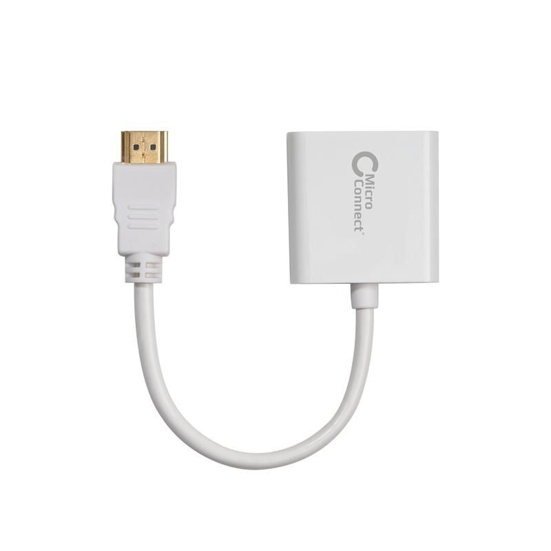 Resim Microconnect HDMVGA1 HDMI - VGA Adaptör Kablosu 0.15m Beyaz