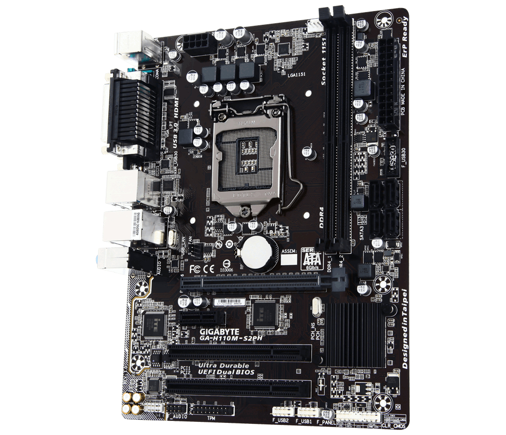 GIGABYTE GA-H110M-S2PH motherboard Intel® H110 LGA 1151 (Socket H4) micro ATX – image 3