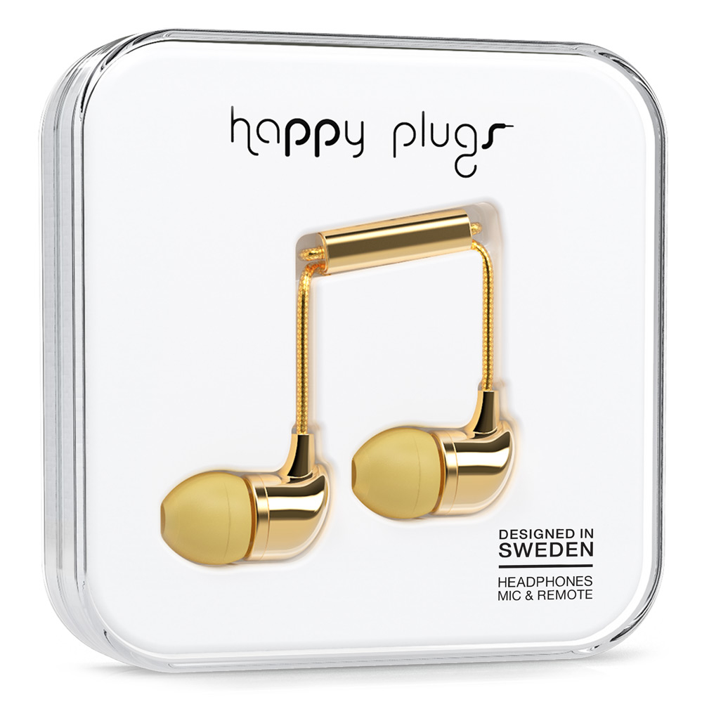 Happy Plugs 152601 headphones/headset Wired In-ear Calls/Music Gold image 1