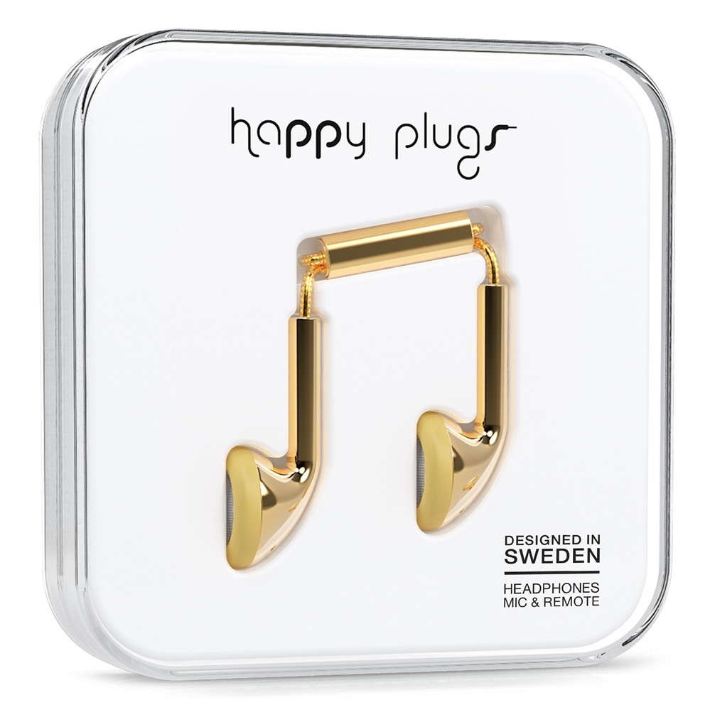 Happy Plugs 152600 headphones/headset Wired In-ear Calls/Music Gold image 1