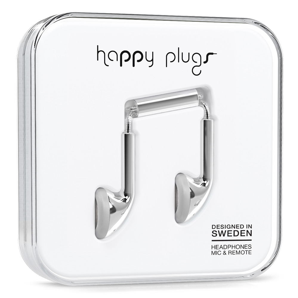 Happy Plugs 152602 headphones/headset Wired In-ear Calls/Music Silver image 1