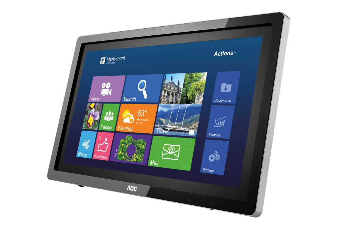 AOC I2272PWHUT computer monitor 54.6 cm (21.5″) 1920 x 1080 pixels LCD Touchscreen Black image 2