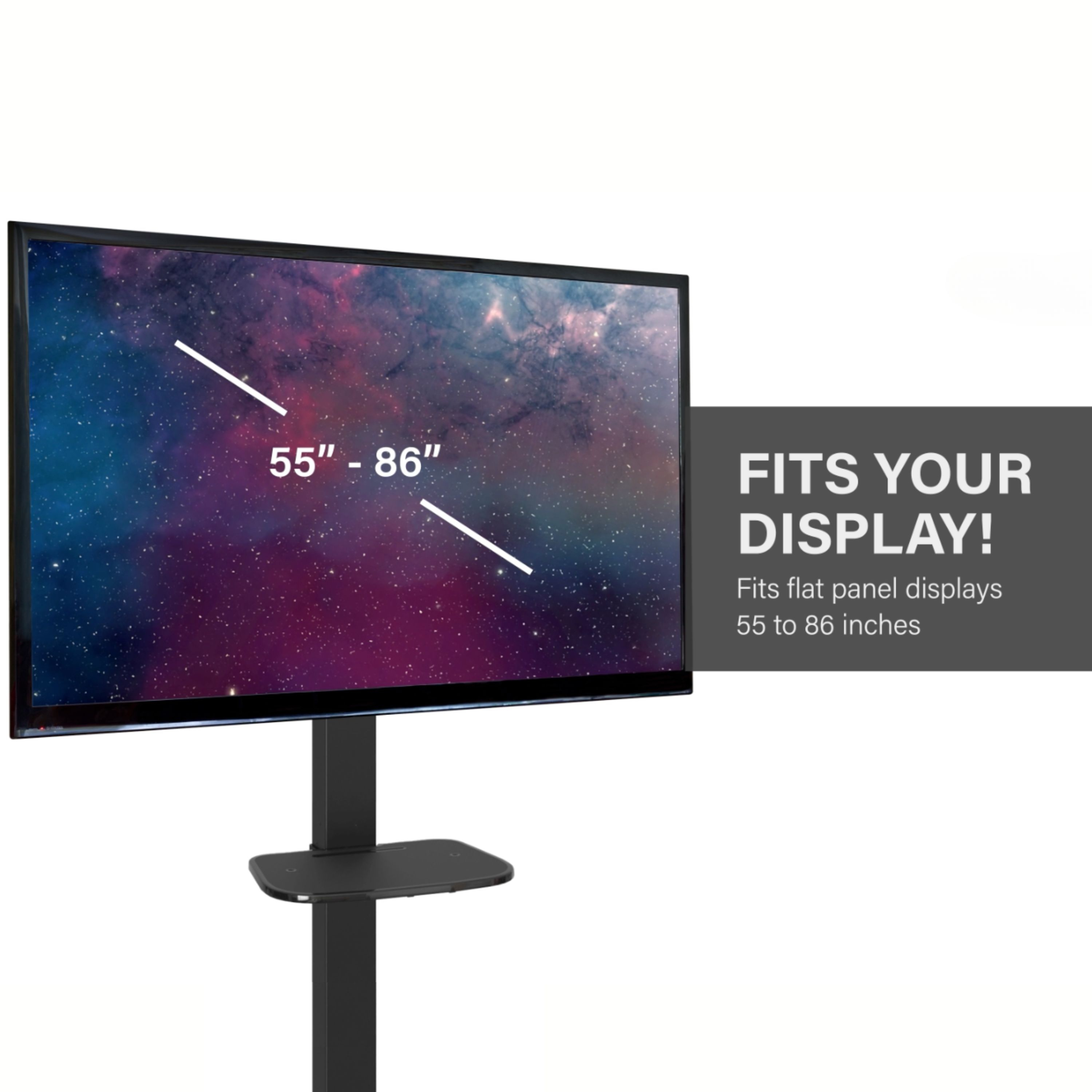 Chief FIT Series RFCUB Mobiler Displaywagen für 55"–86" Displays Schwarz