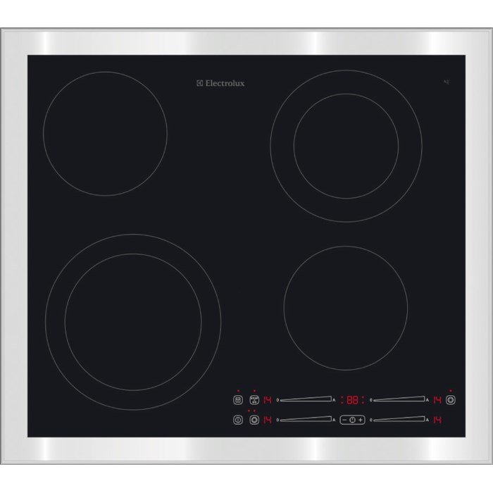 Electrolux GK58TSPLCN hob Black, Stainless steel Built-in Zone induction hob 4 zone(s)