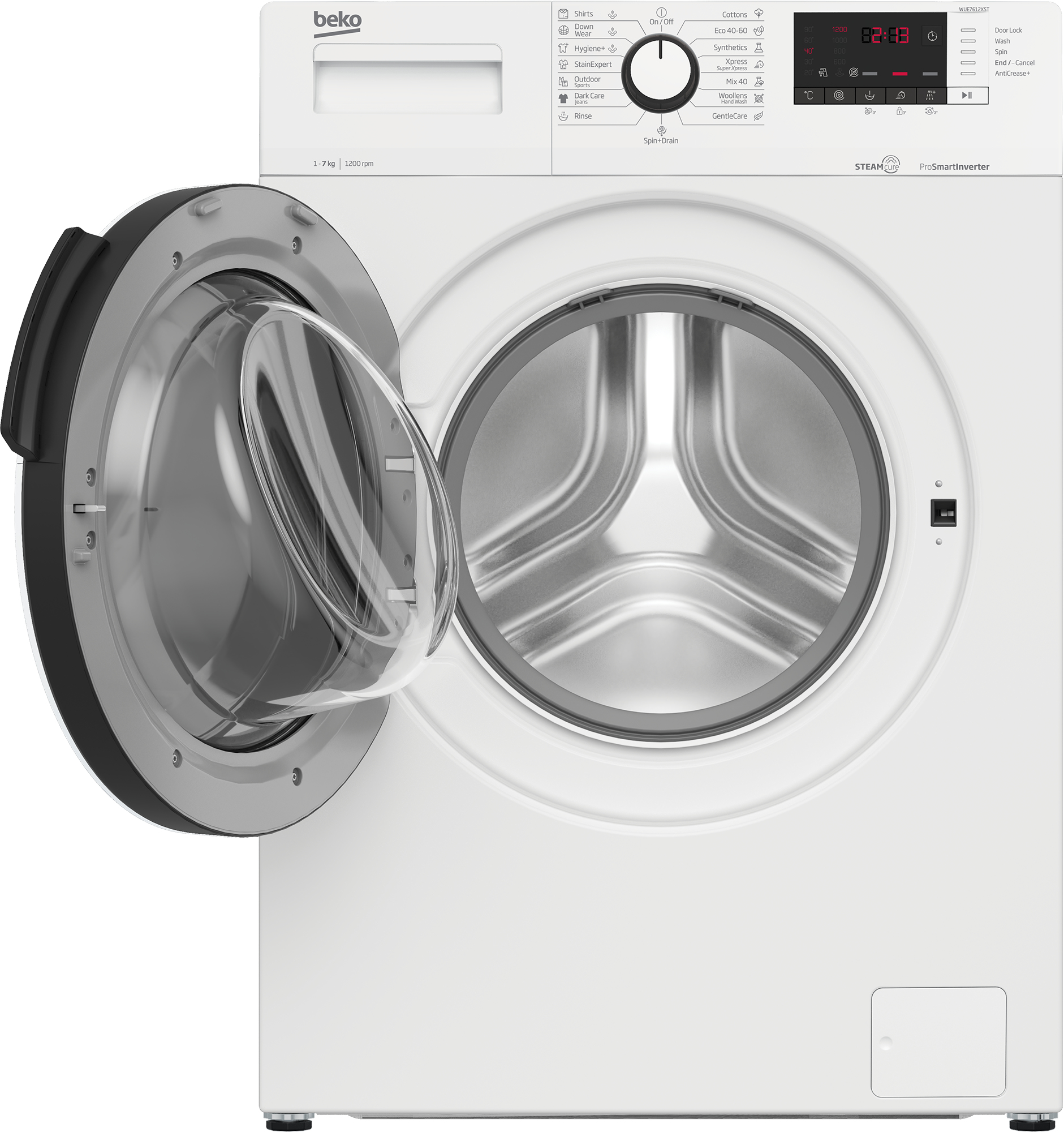 Beko WUE7612XST washing machine Front-load – image 3