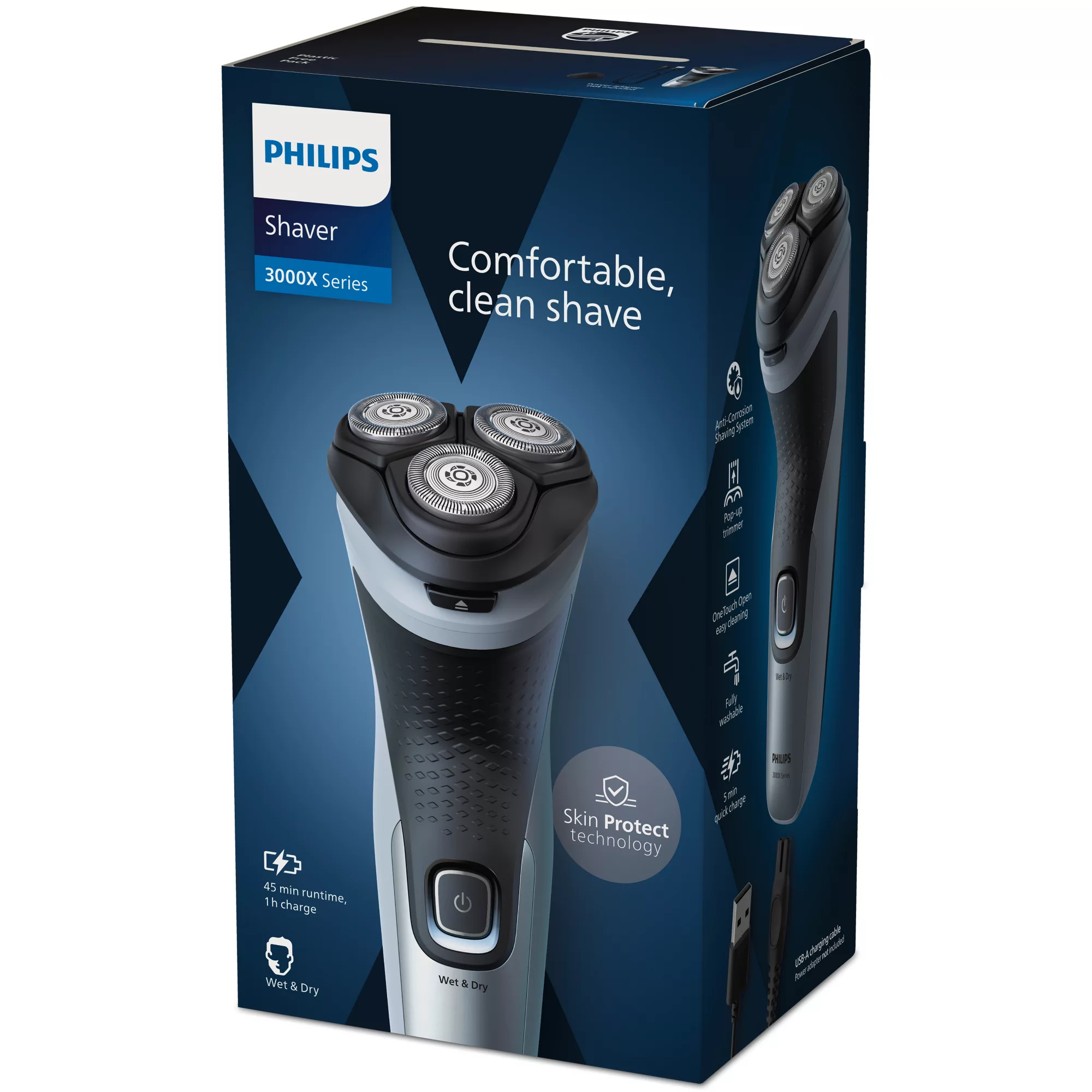 Philips Shaver 3000X Series X3053/00 Wet & Dry Electric Shaver – image 3