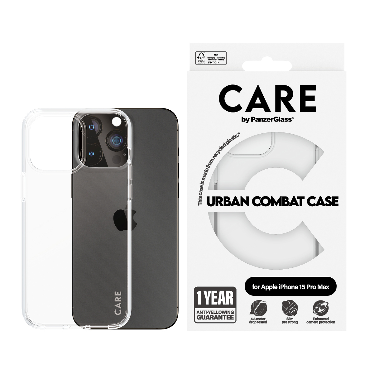 PanzerGlass CARE™ by PanzerGlass® Urban Combat Case Transparent iPhone 15 Pro Max – image 2