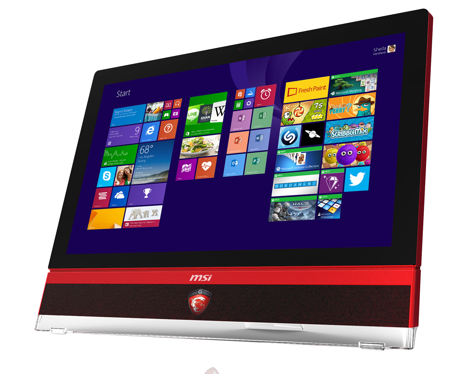 MSI Gaming AG270 2PC-001XEU All-in-One PC/workstation Intel® Core™ i7 i7-4700HQ 68.6 cm (27″) 1920 x 1080 pixels 8 GB DDR3L-SDRAM 1 TB HDD NVIDIA® GeForce® GTX 870M FreeDOS Wi-Fi 4 (802.11n) Black, Red image 4