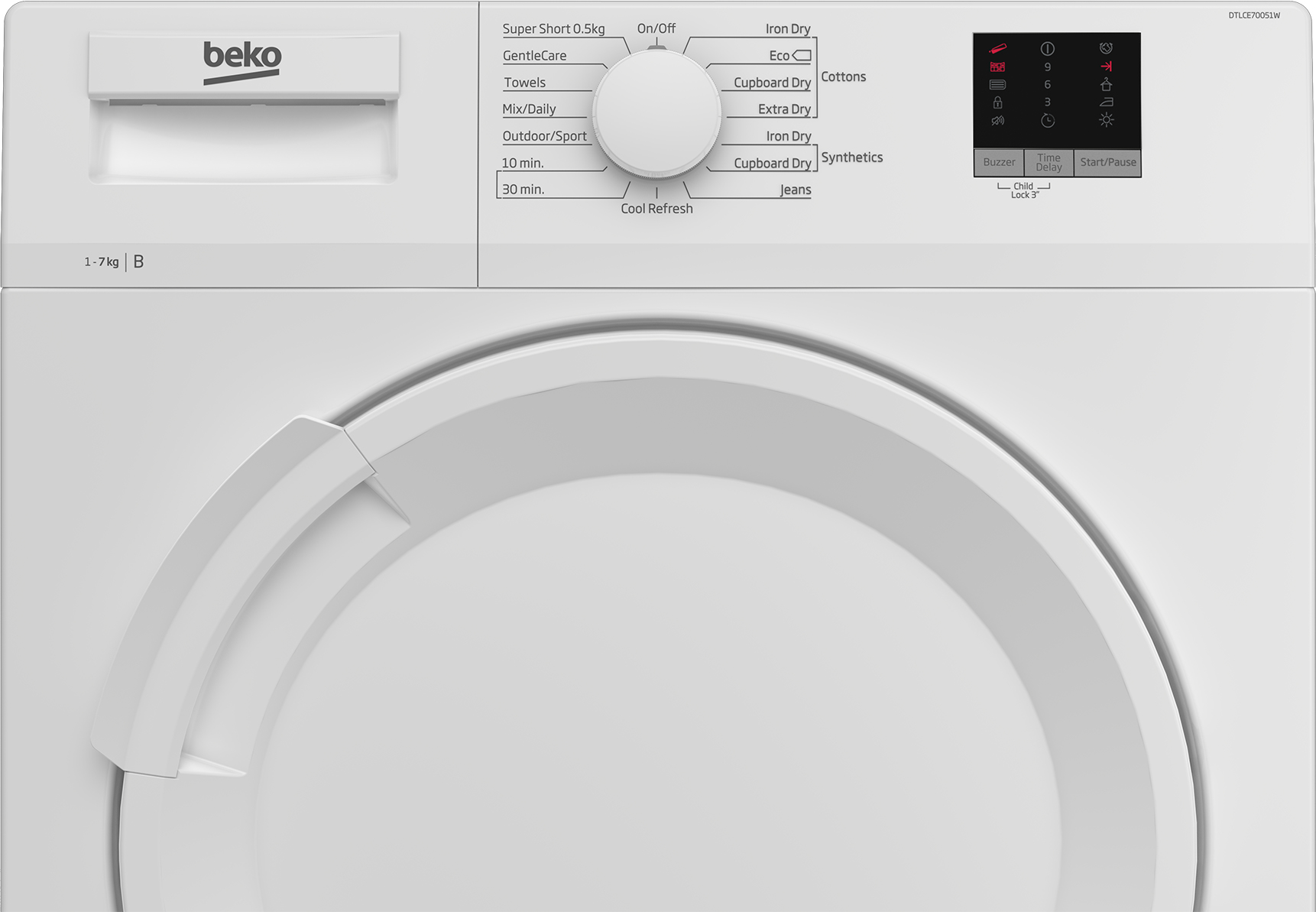 Beko DTLCE70051W 7kg Condenser Tumble Dryer with Sensor Programmes – image 3