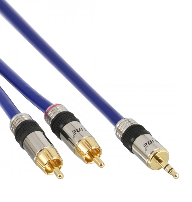 InLine 4043718108077 cavo audio 15 m 2 x RCA 3.5mm Blu