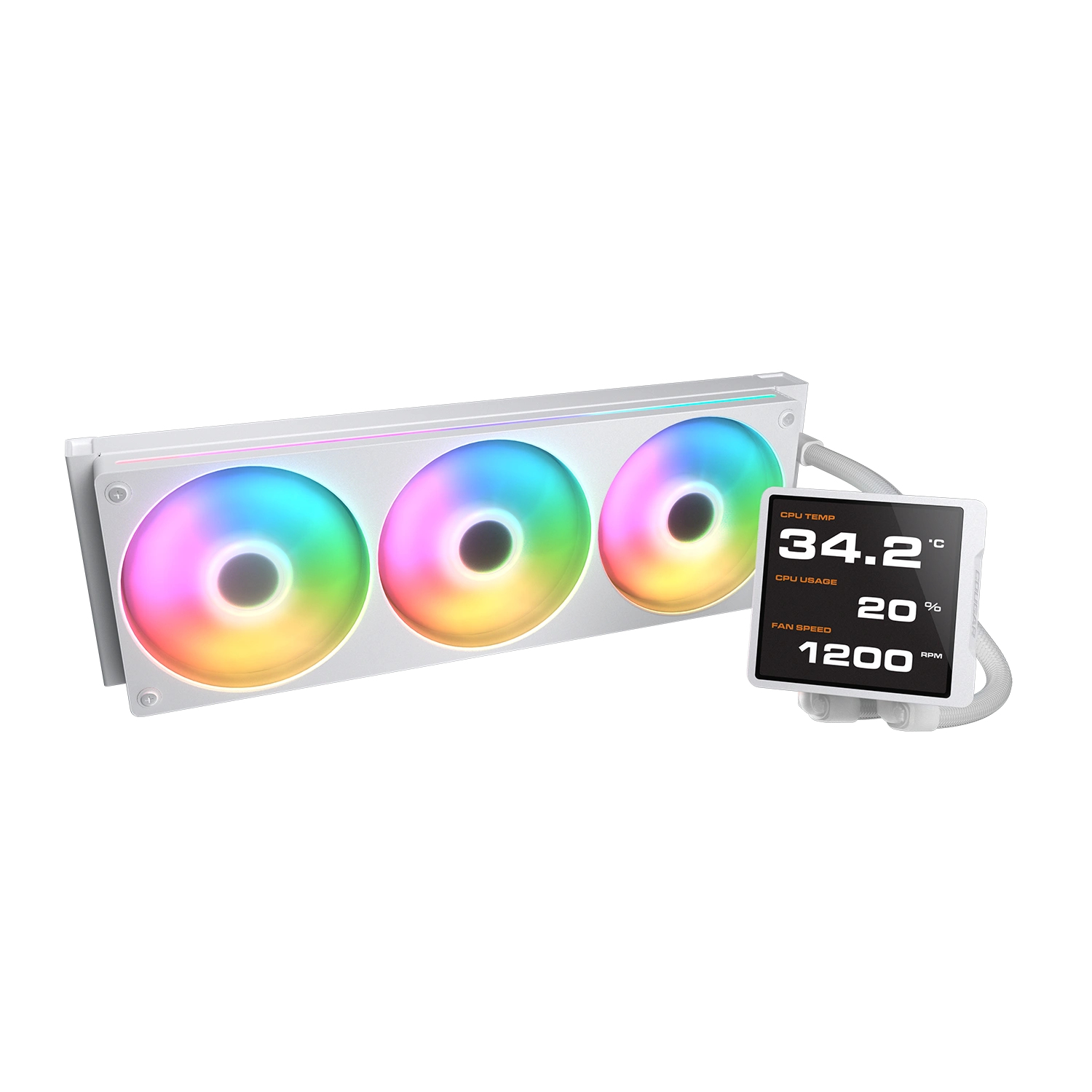 COUGAR CPU Water Cooling Poseidon Vistek Pro 360, ARGB, White – image 2