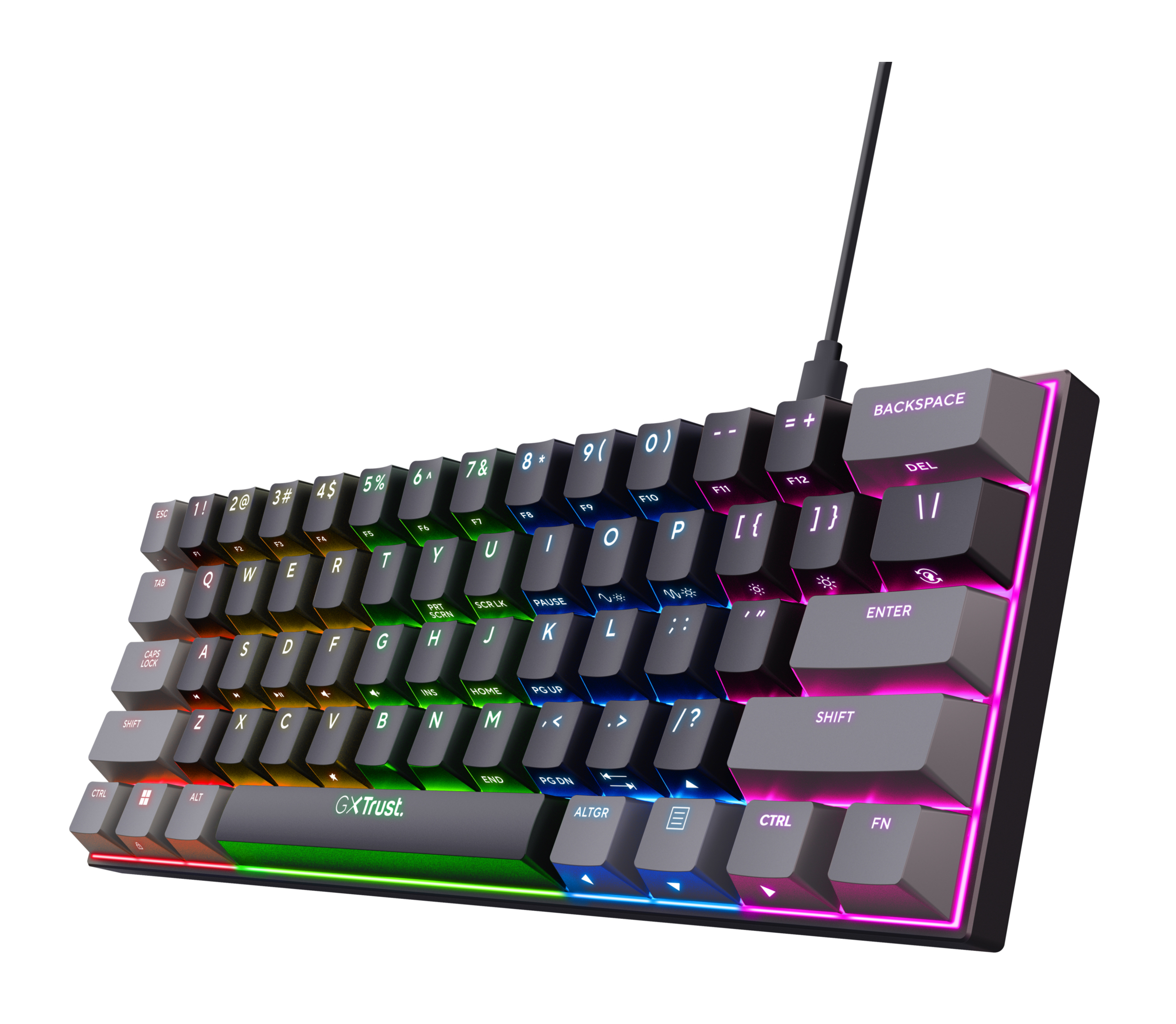 Trust GXT 867 Acira keyboard Gaming USB QWERTZ German Black, Grey