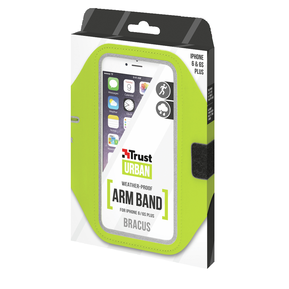 Trust 20896 mobile phone case Armband case Lime – image 3