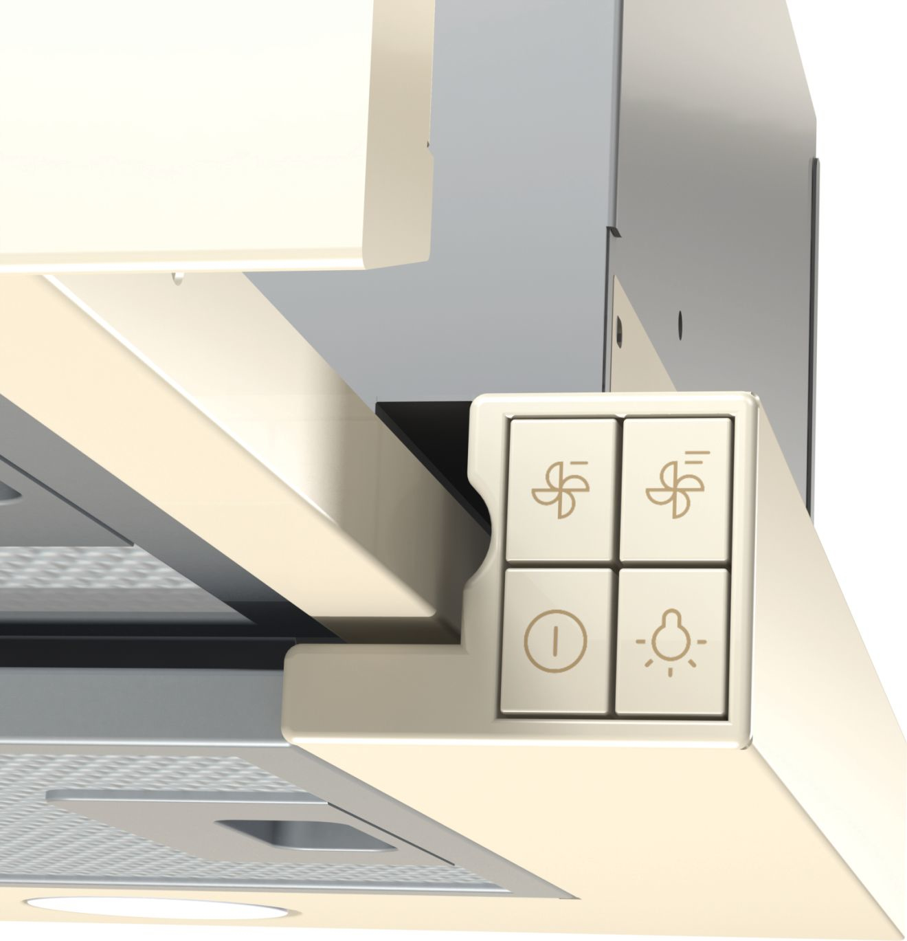 Gorenje BHP62CLI cooker hood Semi built-in (pull out) Ivory 435 m³/h – image 5