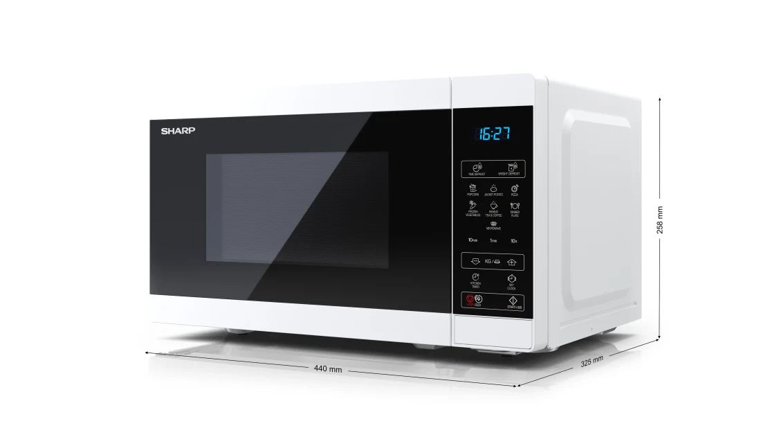 Sharp YC-MS02E-W microwave Black, White Solo microwave Countertop – image 2
