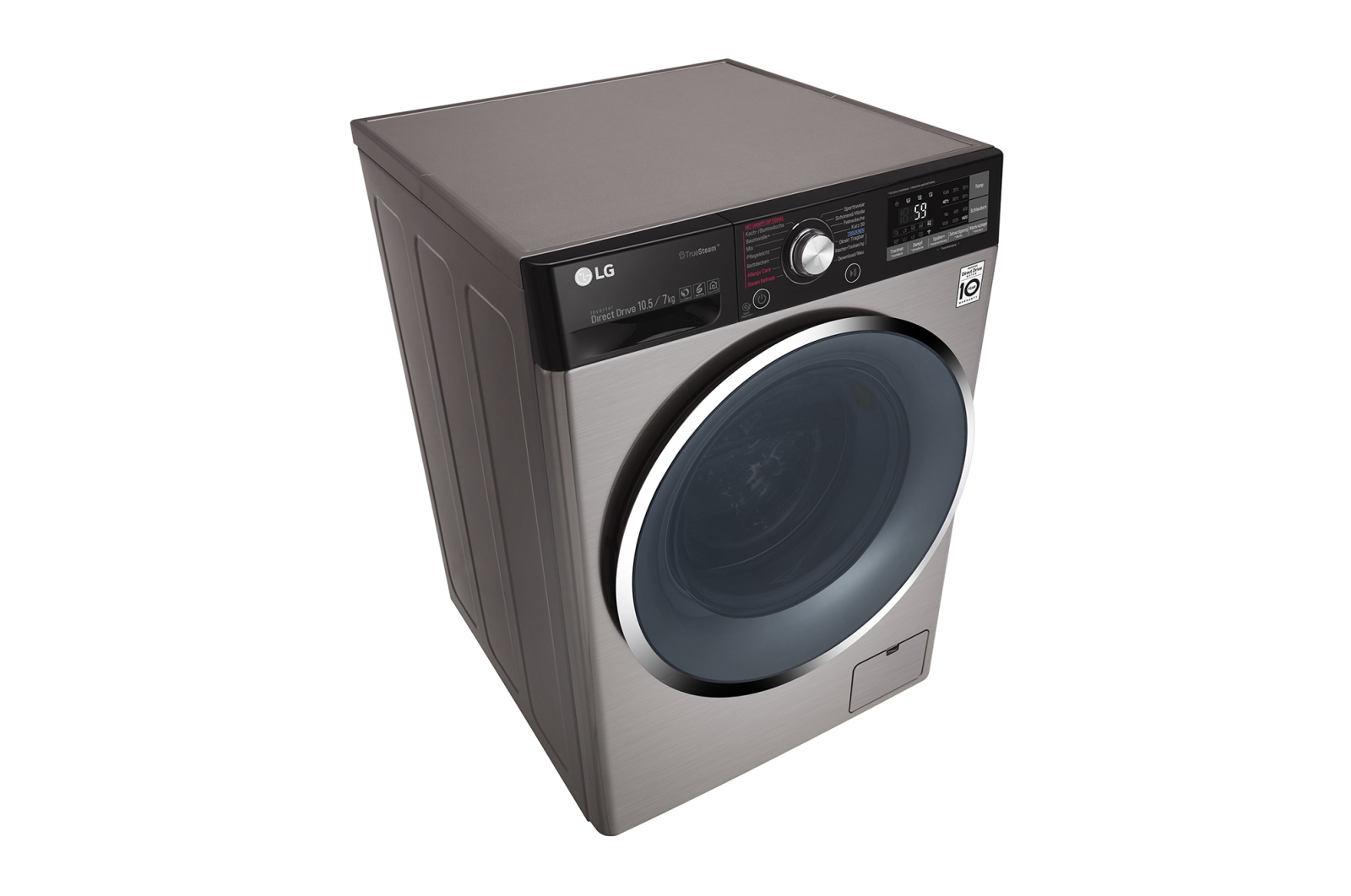 LG F14WD107TH6 washer dryer Freestanding Front-load Black, Stainless steel – image 8