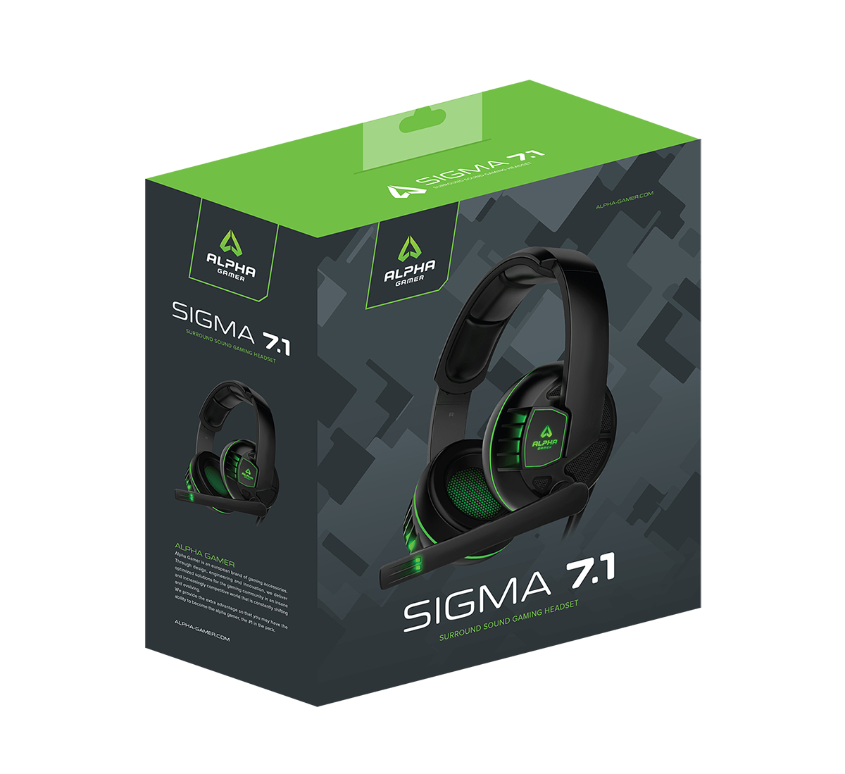 Alpha Gamer Sigma Headset Wired Head-band Gaming Black, Green – image 8