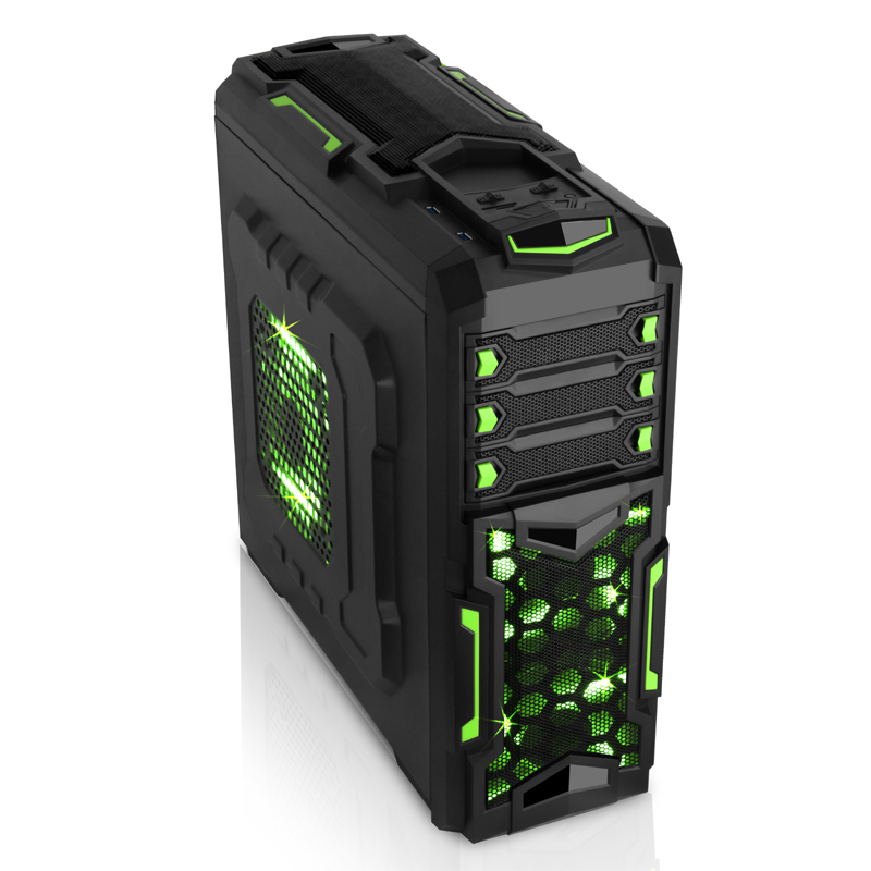 itek Destroyer Midi Tower Black, Green image 7