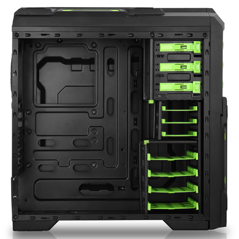 itek Destroyer Midi Tower Black, Green image 2