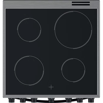 Indesit IS67V5PHX/E Freestanding cooker Electric Halogen Black, Stainless steel – image 2