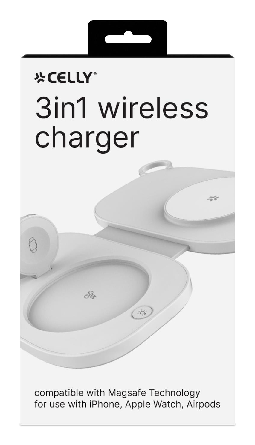 Celly MAGPOCKET3IN1WH mobile device charger Headphones, Smartphone, Smartwatch White USB Wireless charging Fast charging Indoor – image 9