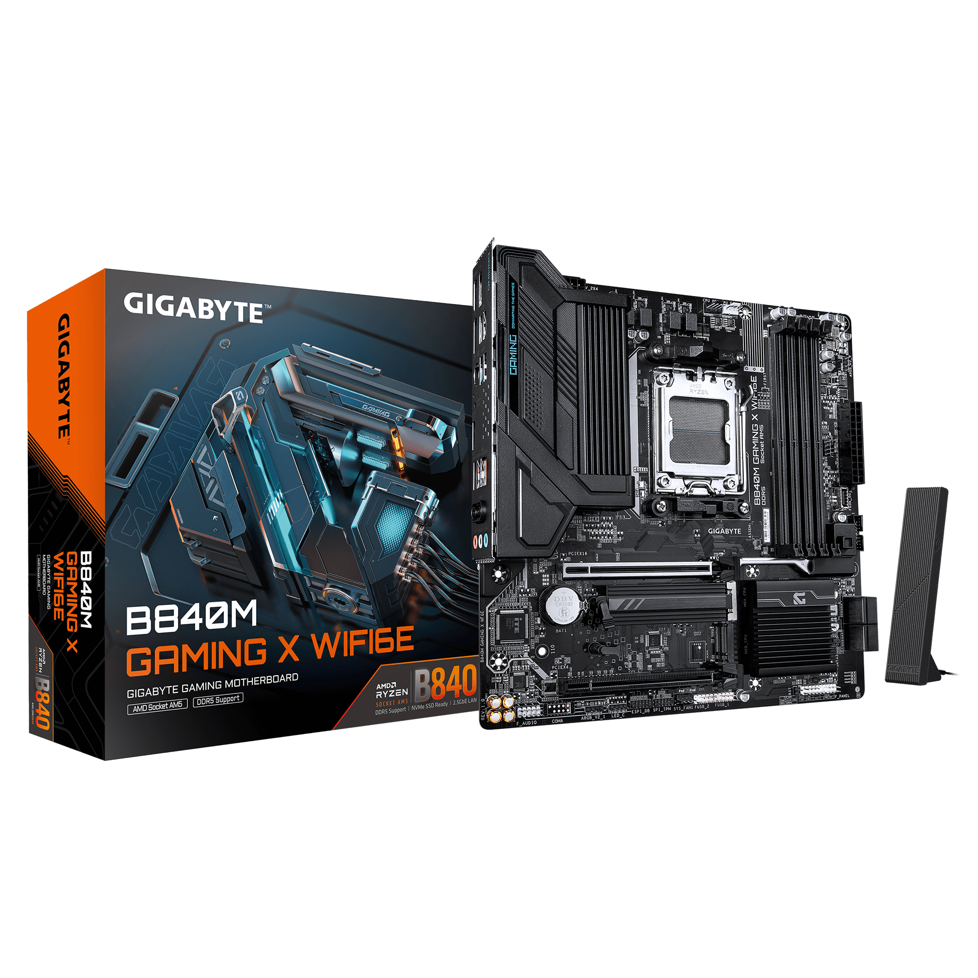 Gigabyte B840M Gaming X WiFi6E      (B840,AM5,mATX,DDR5) Mainboards AMD