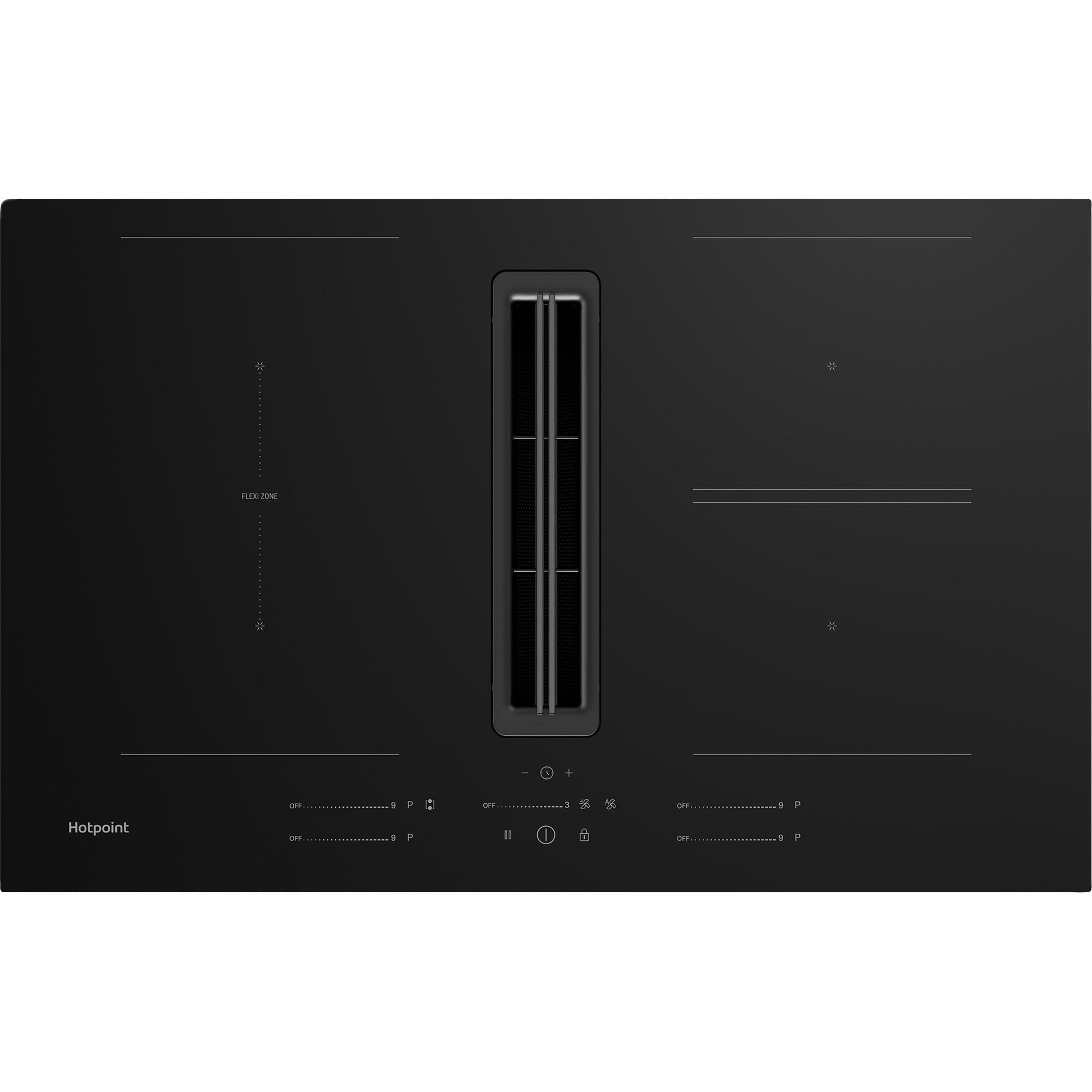 Hotpoint PVH802FK hob Black Built-in Zone induction hob 4 zone(s) Built-in hood – image 5