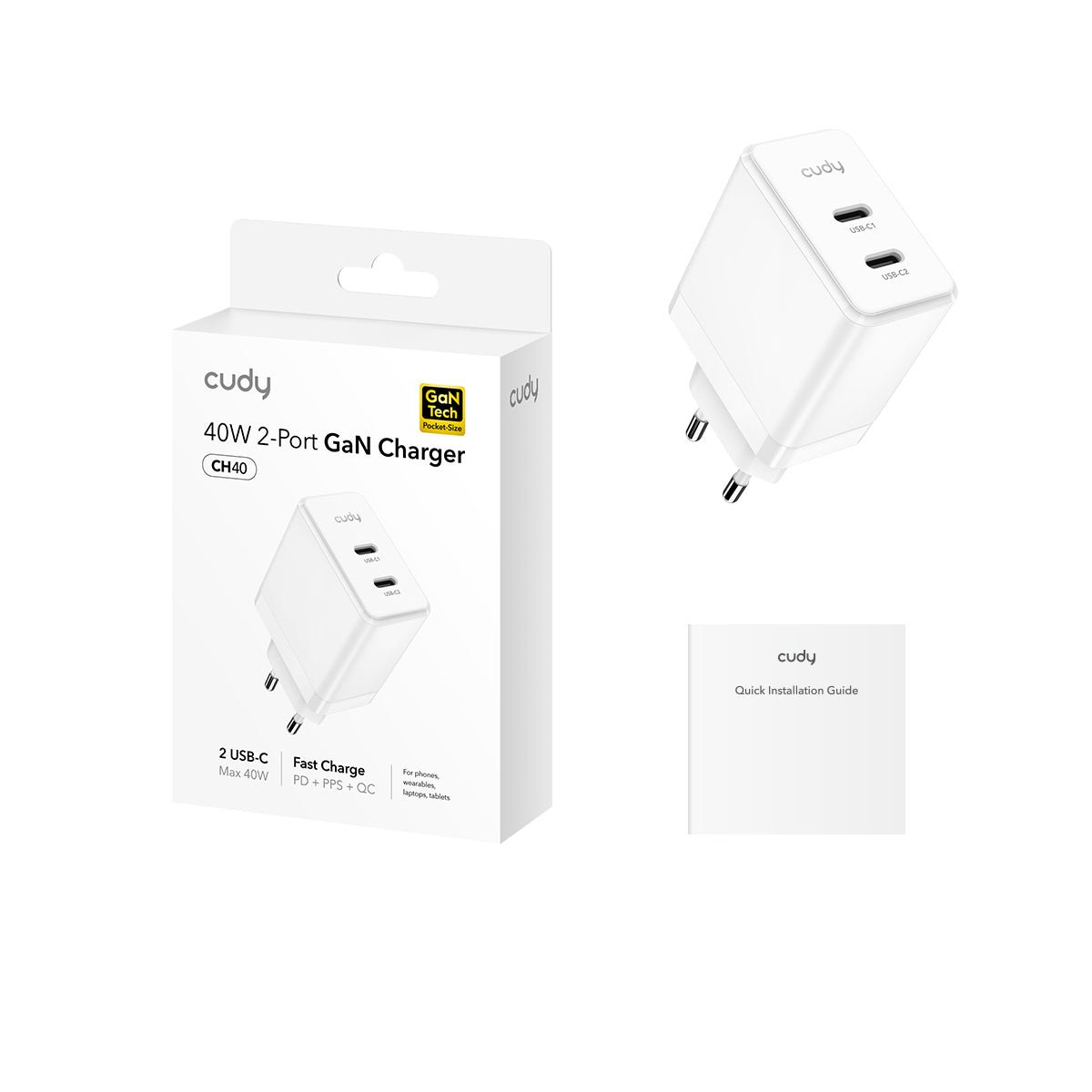 Cudy 40W 2-Port GaN Charger, CH40 1.0 – image 2