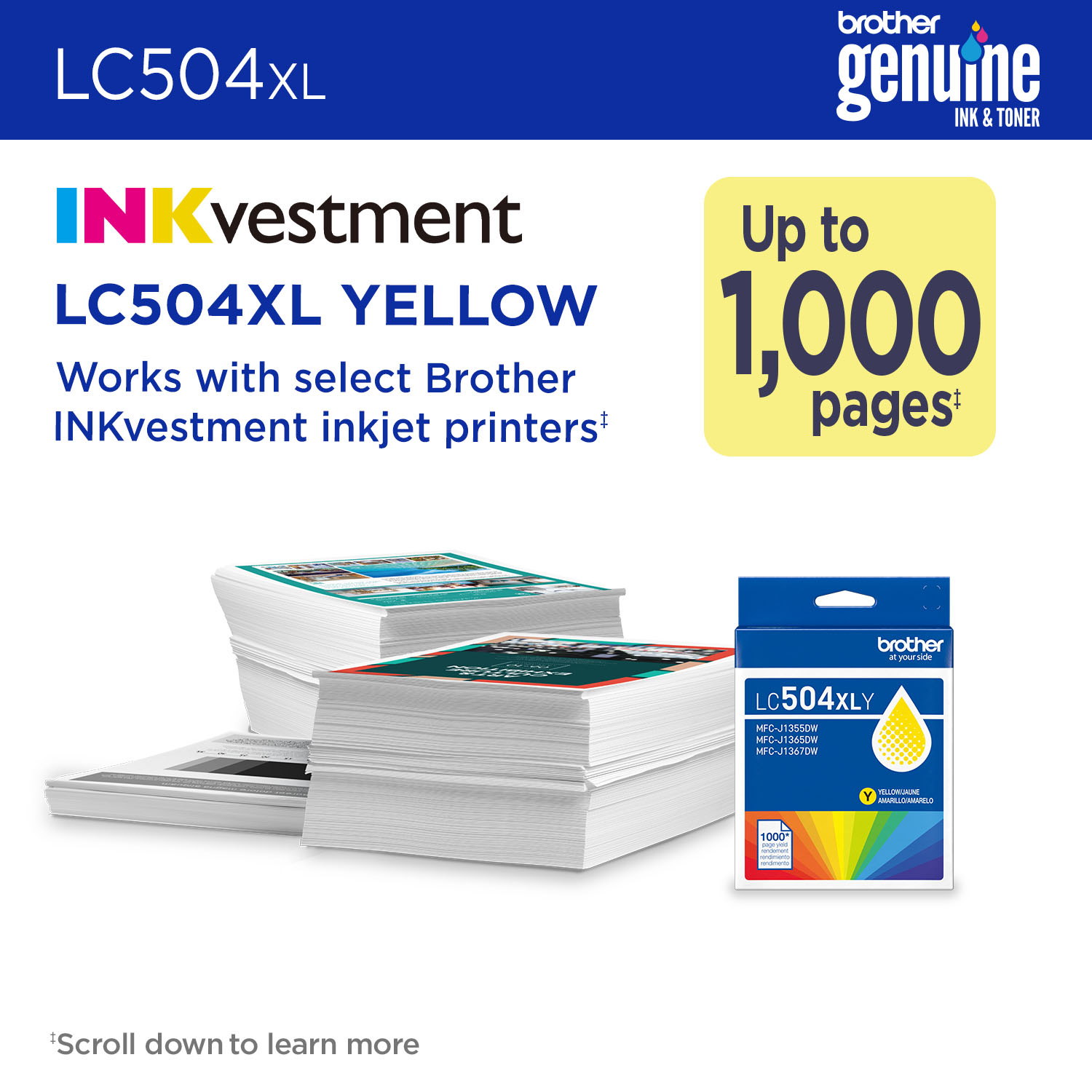Brother LC504XLYS ink cartridge 1 pc(s) Original High (XL) Yield Yellow – image 2