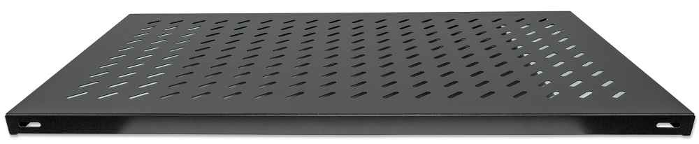 Intellinet 19" Fixed Shelf, 1U, 900mm Depth, Max 50kg, Black