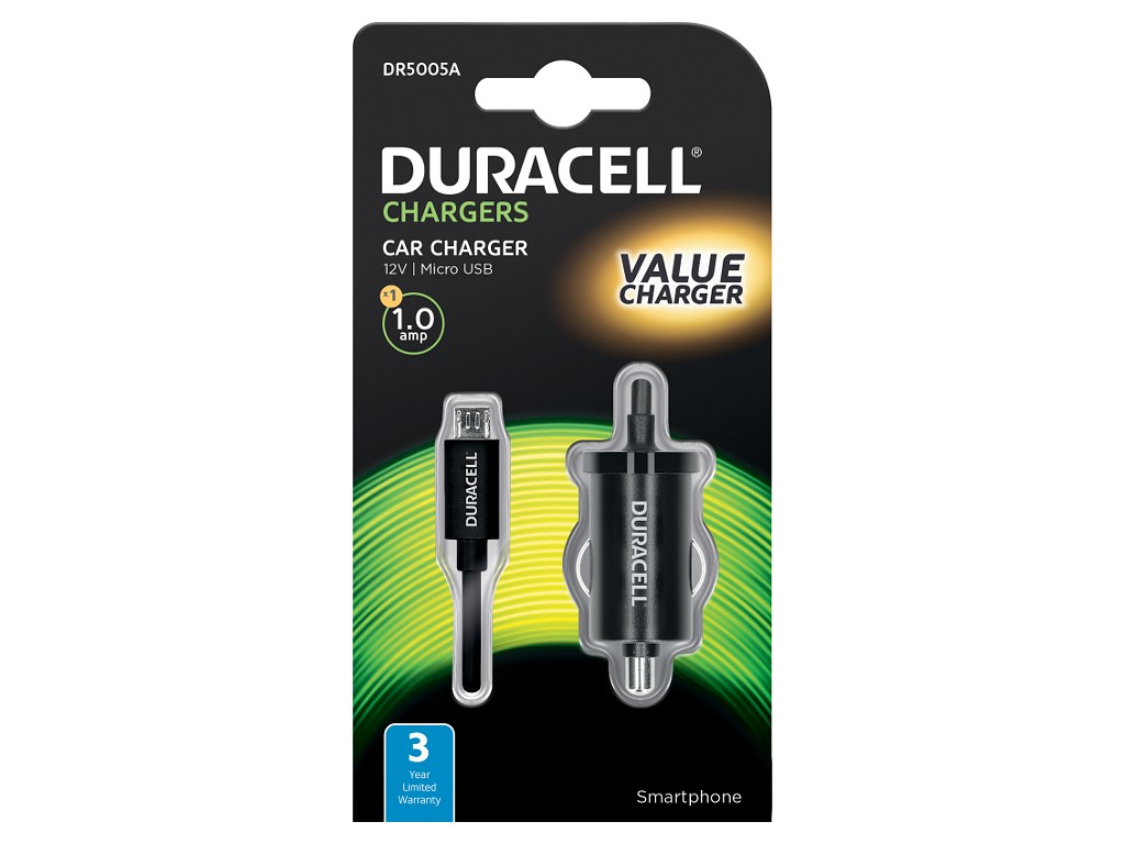Duracell 12V 1A Car Charger (Micro USB) – image 2