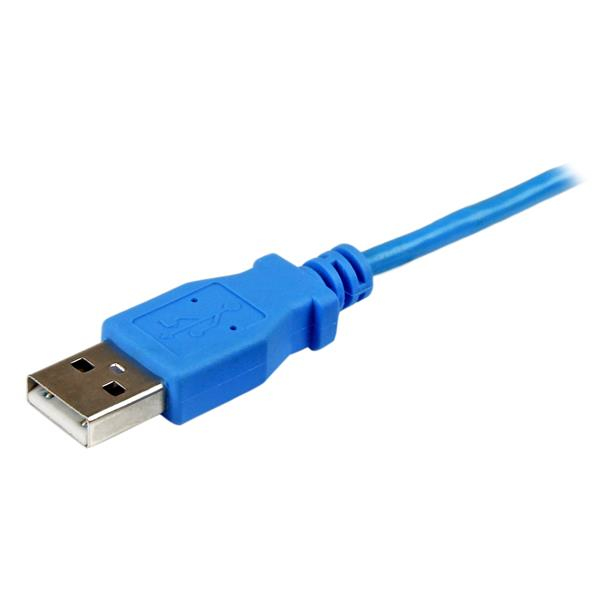 StarTech.com Cable Micro USB Azul de 1m - en uso