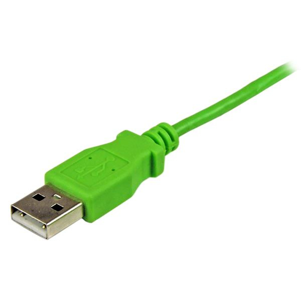 StarTech.com Cable Micro USB Verde de 1m en uso