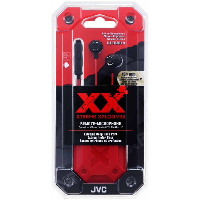 JVC Xtreme Xplosives Headset Wired In-ear Black, Red image 2