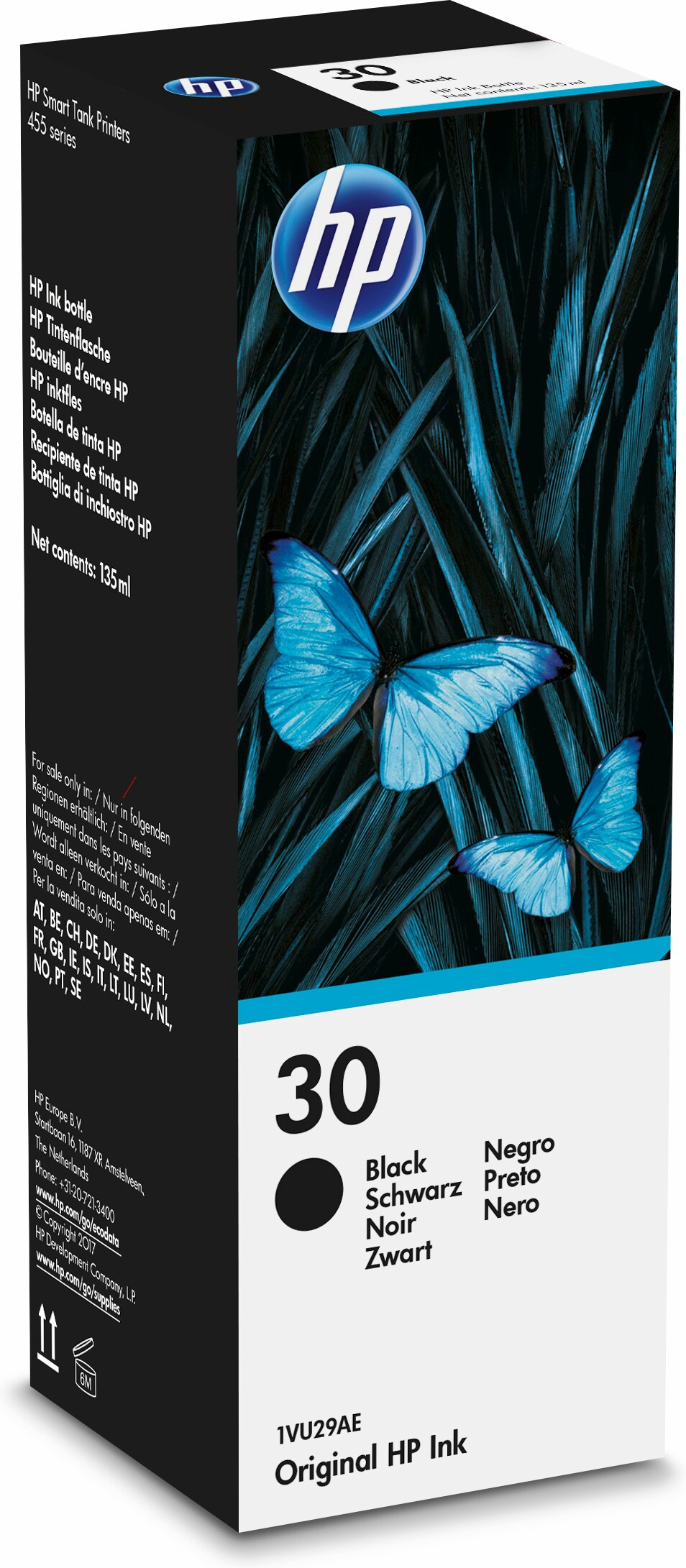 HP 30 135-ml Black Original Ink Bottle – image 1