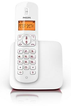 Philips CD1811R DECT telephone Caller ID Red, White – image 2