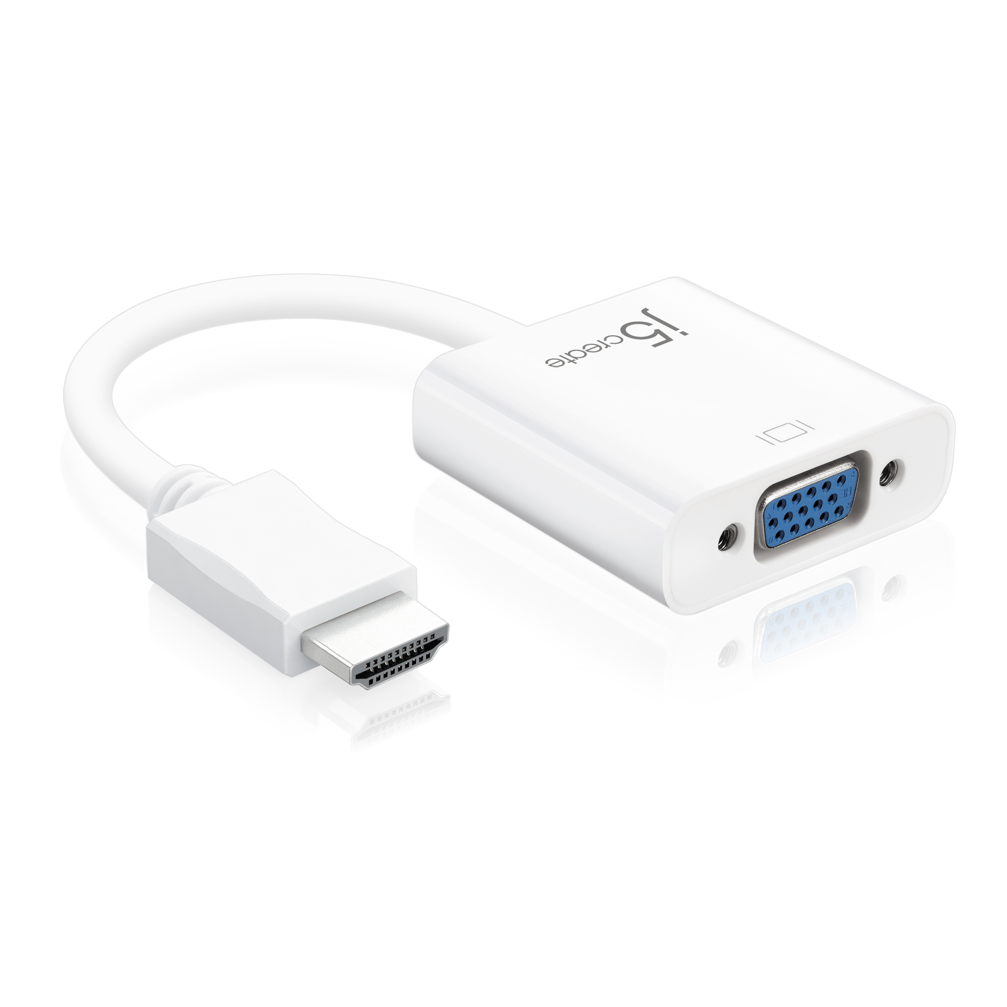 j5create JDA213 HDMI - VGA Adaptör, 0.1m, Beyaz