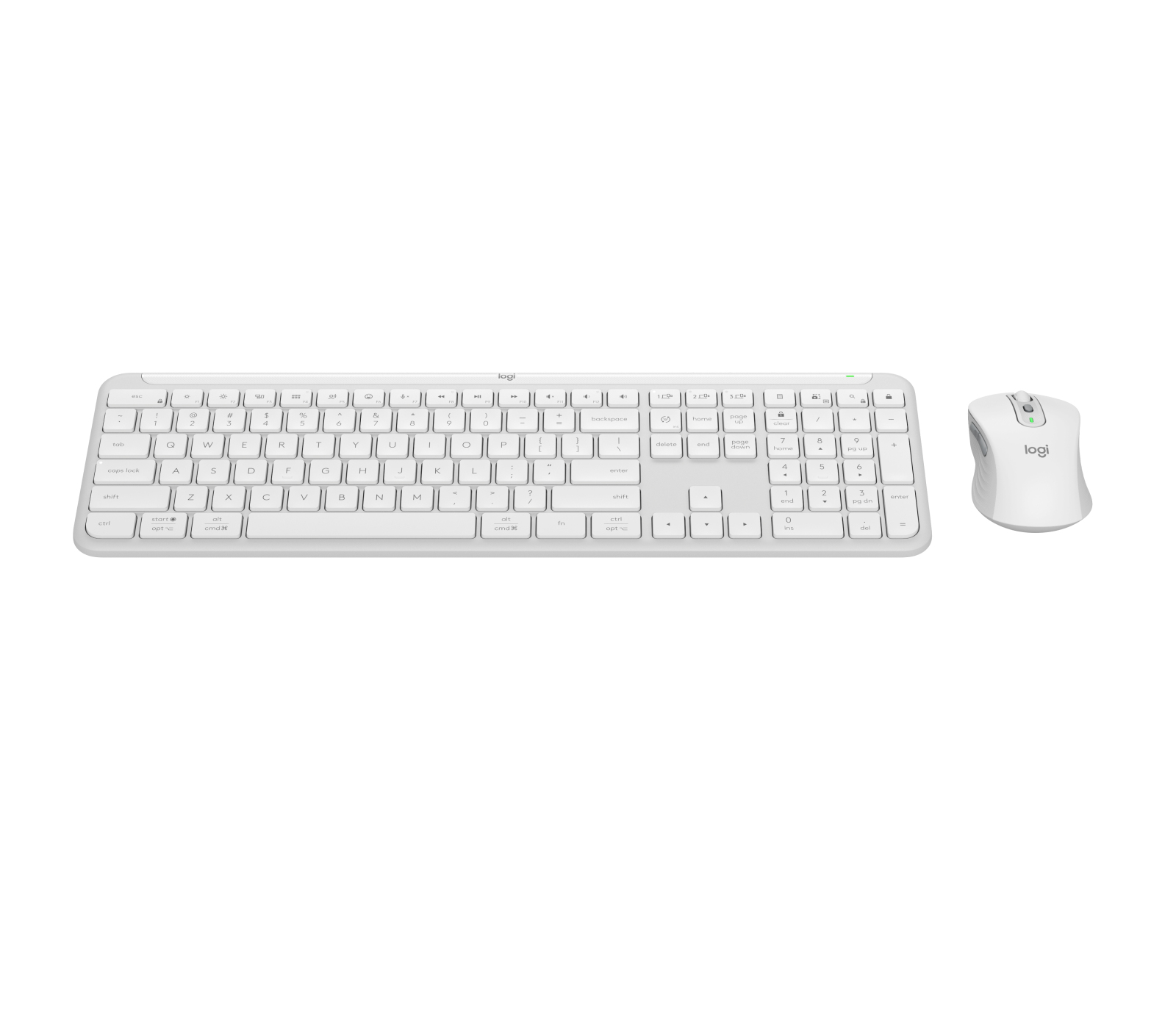 Kit de Teclado y Mouse Logitech SIGNATURE SLIM COMBO MK950 - Inalámbrico - USB - Español - Blanco - 920-012594 Kit de Teclado y Mouse Logitech SIGNATURE SLIM COMBO MK950 - Inalámbrico - USB - Español - Blanco - 920-012594
