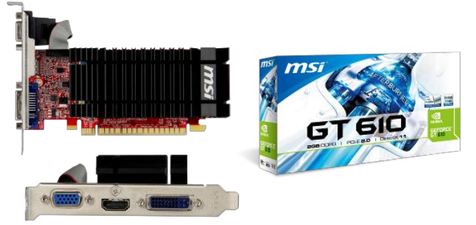 MSI N610-2GD3H/LP graphics card NVIDIA GeForce GT 610