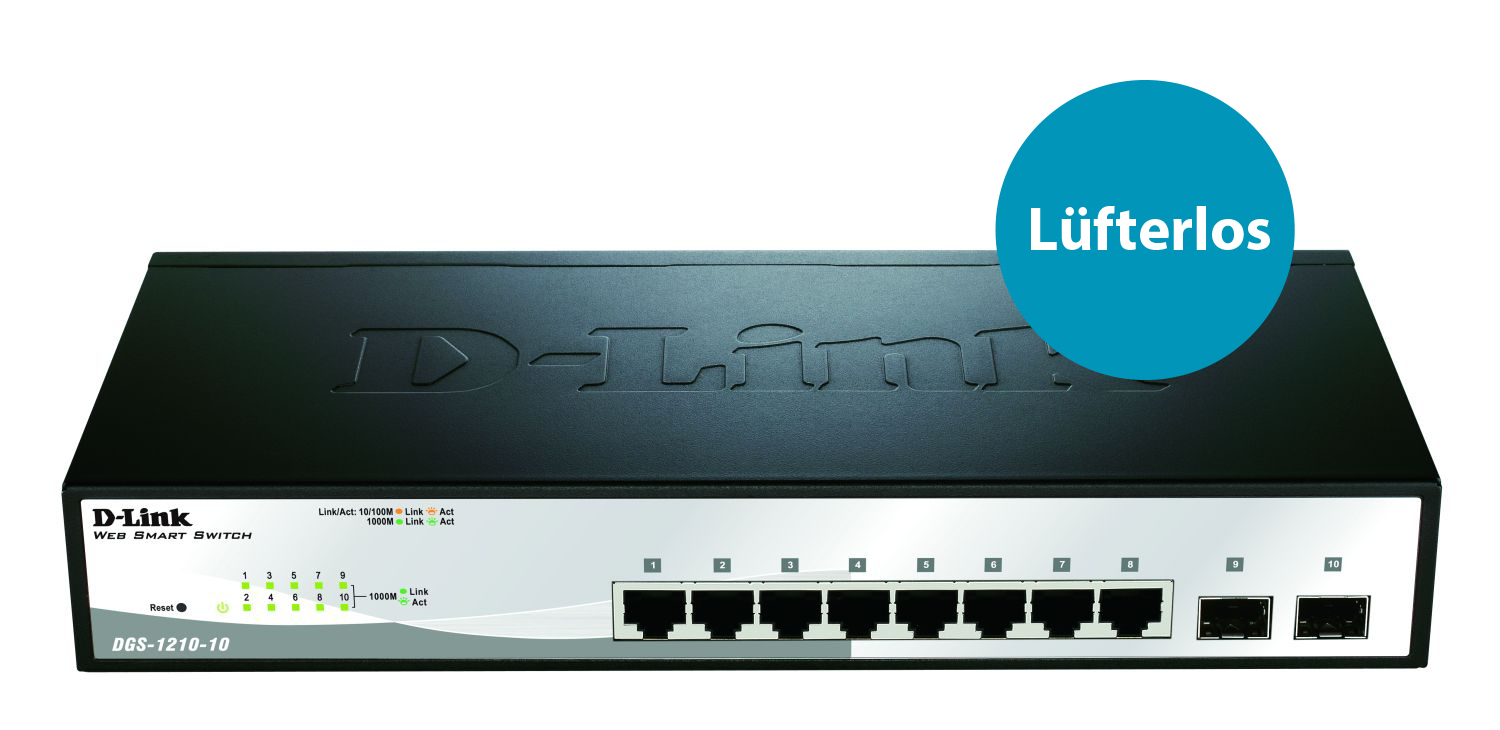 Switch 280mm D-Link DGS-1210-10           2*SFP/ 8*GE retail