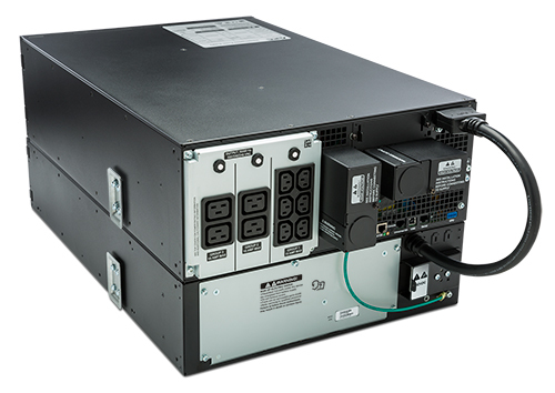 صورة APC SRT6KRMXLT-IEC UPS أونلاين مزدوج التحويل، 6 kVA / 6000 واط، مدخل 100-275 فولت، 4U للتركيب في رف أو وضع قائم، 13 مخرج C13/C19
