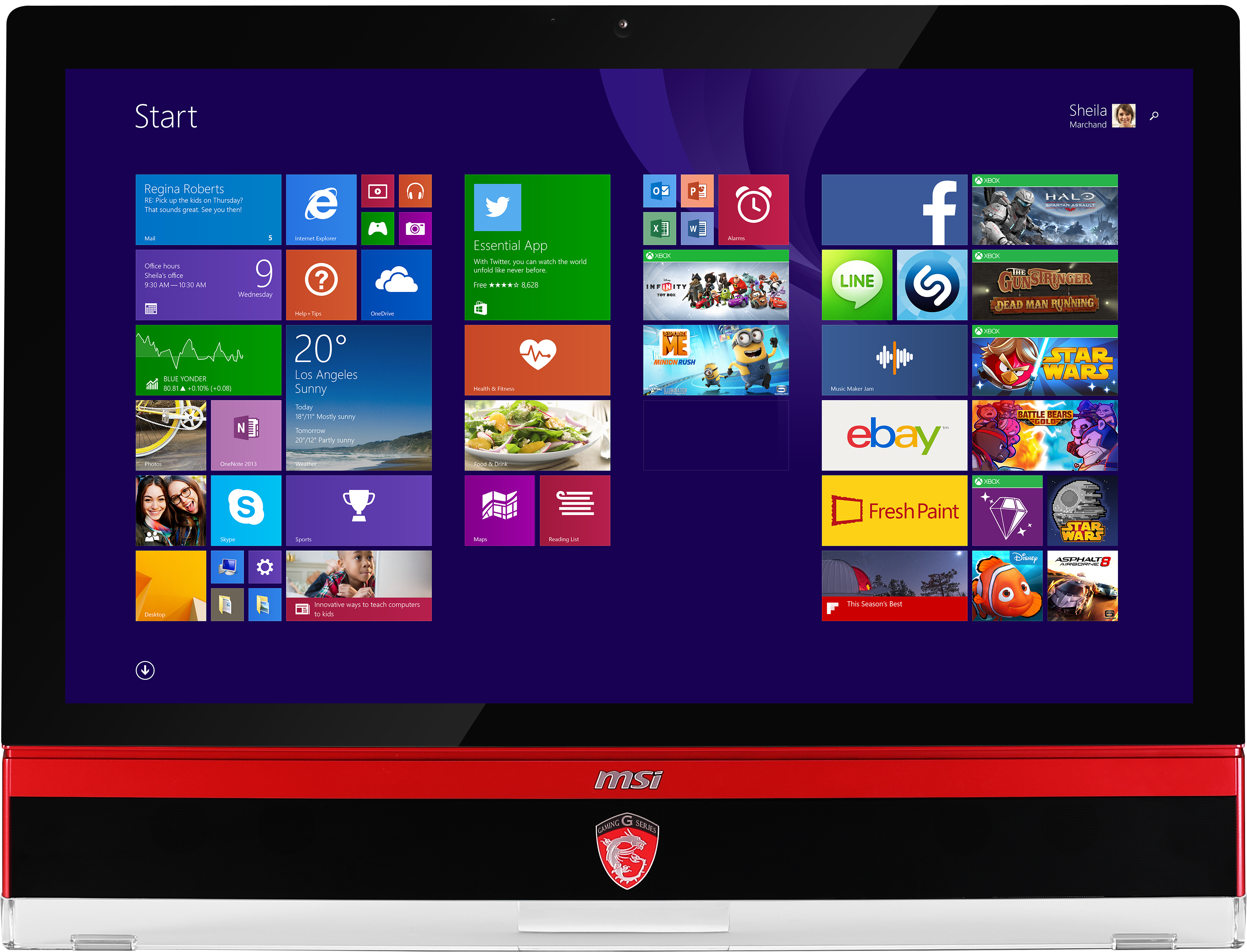 MSI Wind Top AG270 2QE-037US All-in-One PC/workstation Intel® Core™ i7 i7-4870HQ 68.6 cm (27″) 1920 x 1080 pixels Touchscreen 12 GB DDR3L-SDRAM 2 TB HDD NVIDIA® GeForce® GTX 980M Windows 8.1 Wi-Fi 5 (802.11ac) Black, Red image 11