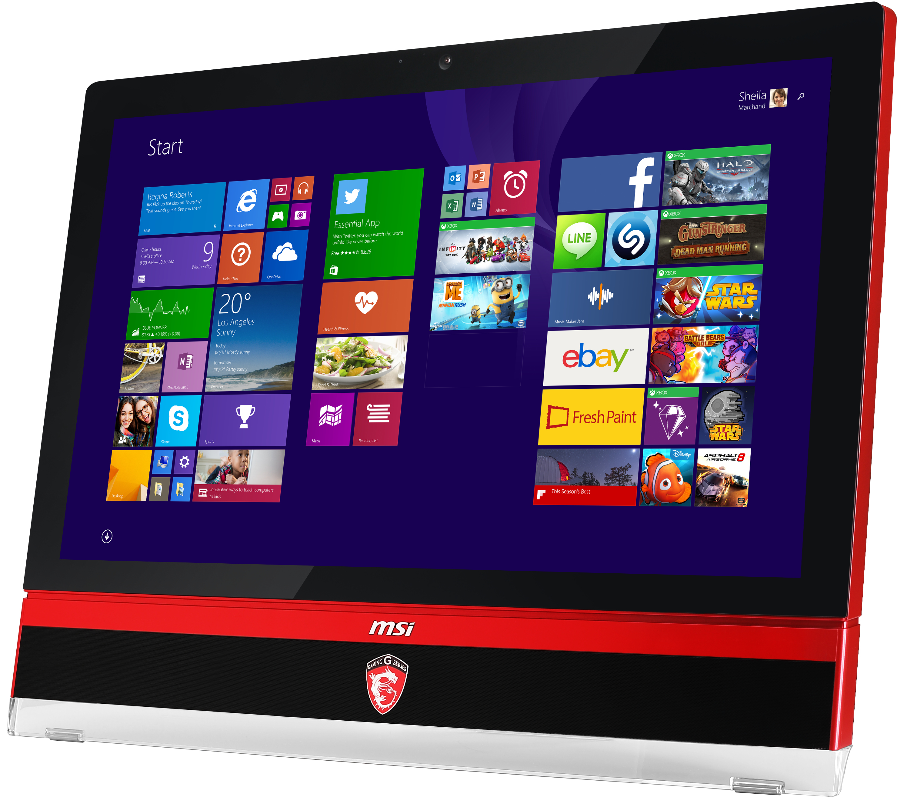 MSI Wind Top AG270 2QE-037US All-in-One PC/workstation Intel® Core™ i7 i7-4870HQ 68.6 cm (27″) 1920 x 1080 pixels Touchscreen 12 GB DDR3L-SDRAM 2 TB HDD NVIDIA® GeForce® GTX 980M Windows 8.1 Wi-Fi 5 (802.11ac) Black, Red image 5