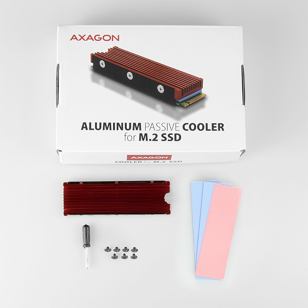 Axagon CRL-M2 Passive aluminum cooler for all M.2 SSDs, size 2280, high – image 2