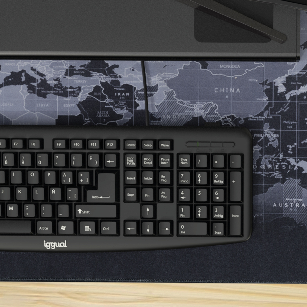 iggual CK-BASIC-105T keyboard Universal USB QWERTY Spanish Black – image 3