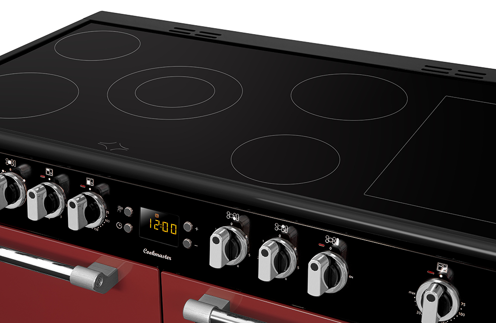 Leisure CK100C210R cooker Range cooker Electric Ceramic hob Red – image 3