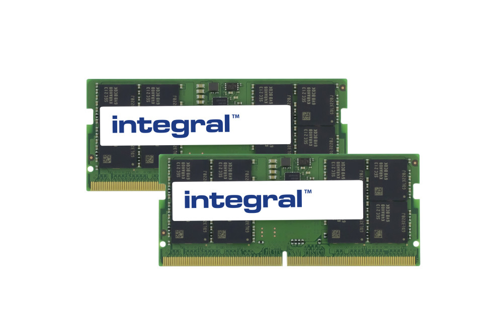 Integral 32GB (2x16GB) LAPTOP RAM MODULE KIT DDR5 4800MHz PC5-38400 UNBUFFERED NON-ECC SODIMM