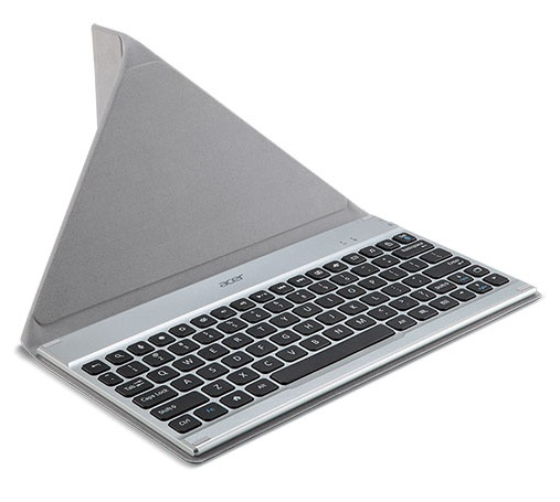 Acer NP.KBD1A.00L mobile device keyboard AZERTY French Bluetooth Black, Silver – image 7